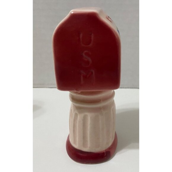 Vtg Girl & Puppy US Mailbox Salt & Pepper Shaker Set Japan - Picture 6 of 8